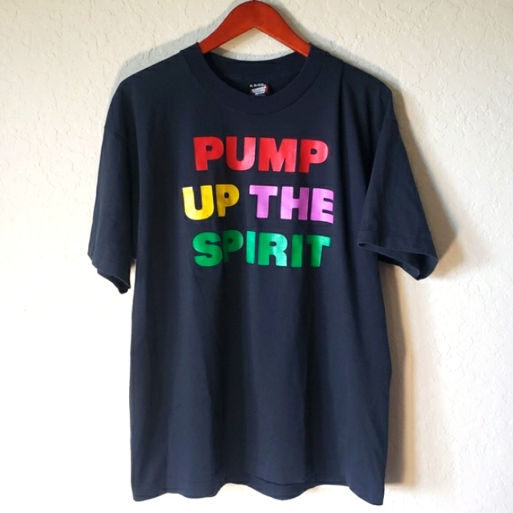VTG Late 80s Early 90s Pump Up The Spirit Pride T Shirt 🌈